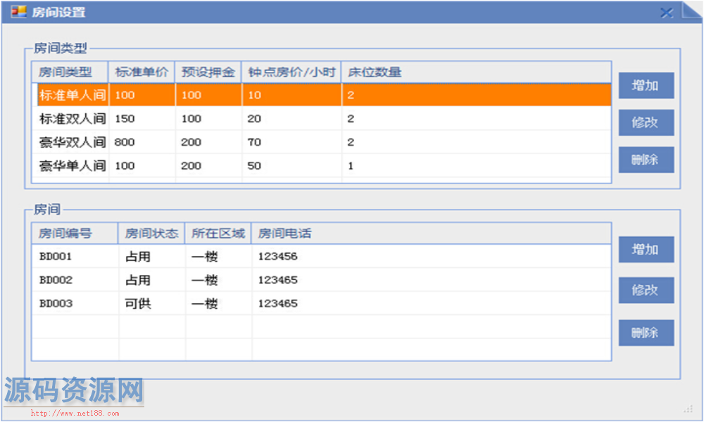 酒店管理系统源码winform