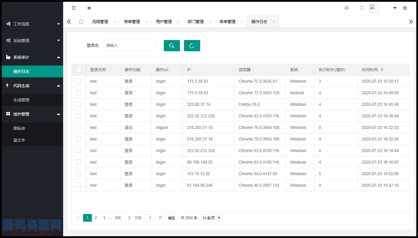 Java版快速开发框架后台管理系统源码