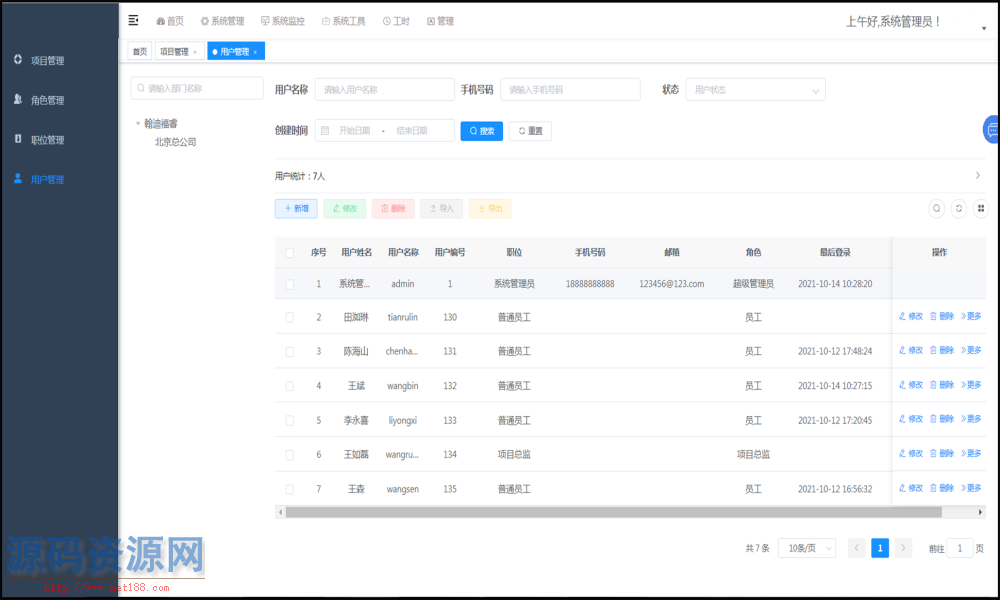 Java项目工时统计成本核算管理系统源码