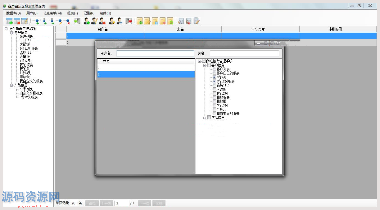 ASP.NET客户自定义报表管理系统源码