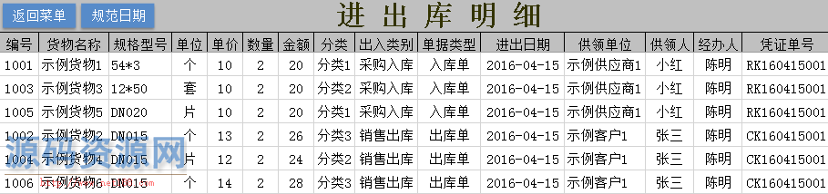 通用Excel库存管理系统 最好用的Excel出入库管理表格