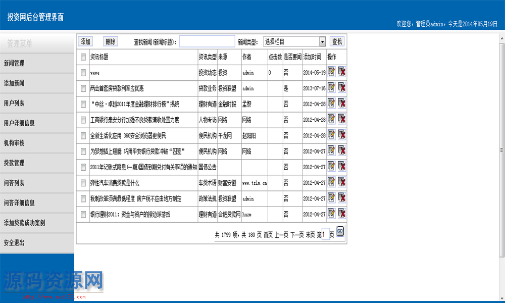 ASP.NET投资公司门户网站源码