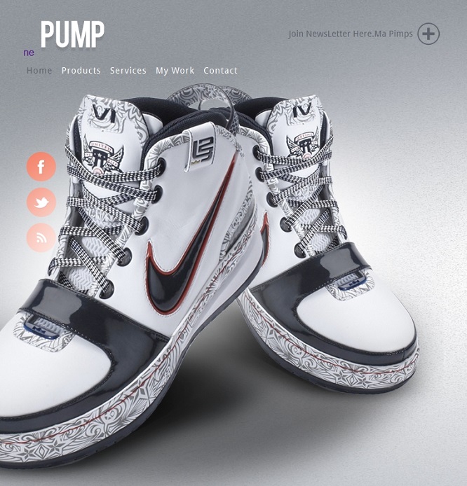 运动鞋商城网站模板下载 黑白简洁风格的英文网站