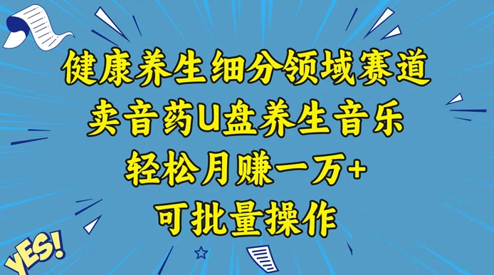 健康养生赛道：U盘养生音乐，轻松月入过万，批量操作方法分享