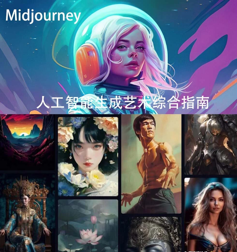 Midjourney 及 ChatGPT 4 人工智能生成艺术图像综合指南，中英字幕（9 节课）