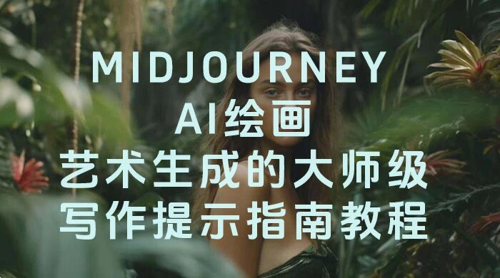 Midjourney AI 绘画艺术生成的大师级写作提示指南教程，中英字幕（8 节课）