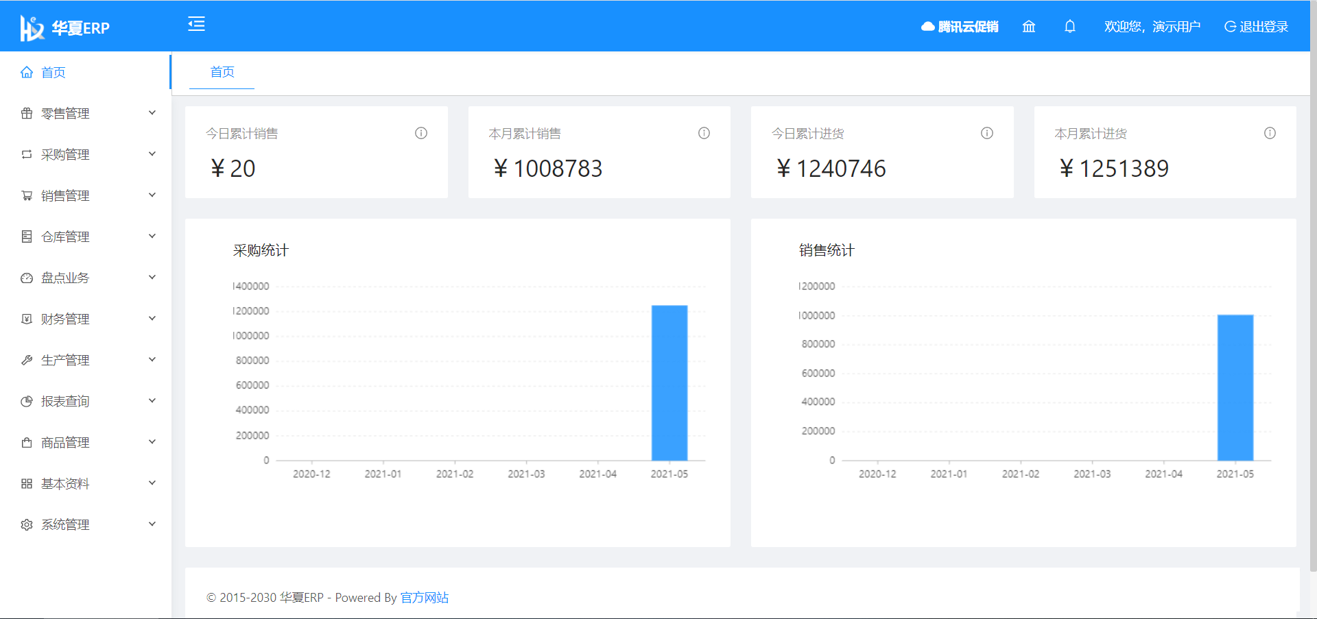 SpringBoot人气领先的国产ERP系统源码,包含进销存+财务+生产功能