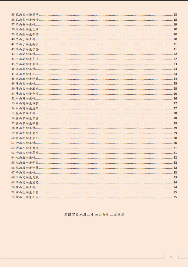 [风水学核心资料]阴宅风水七十二龙格局PDF文档