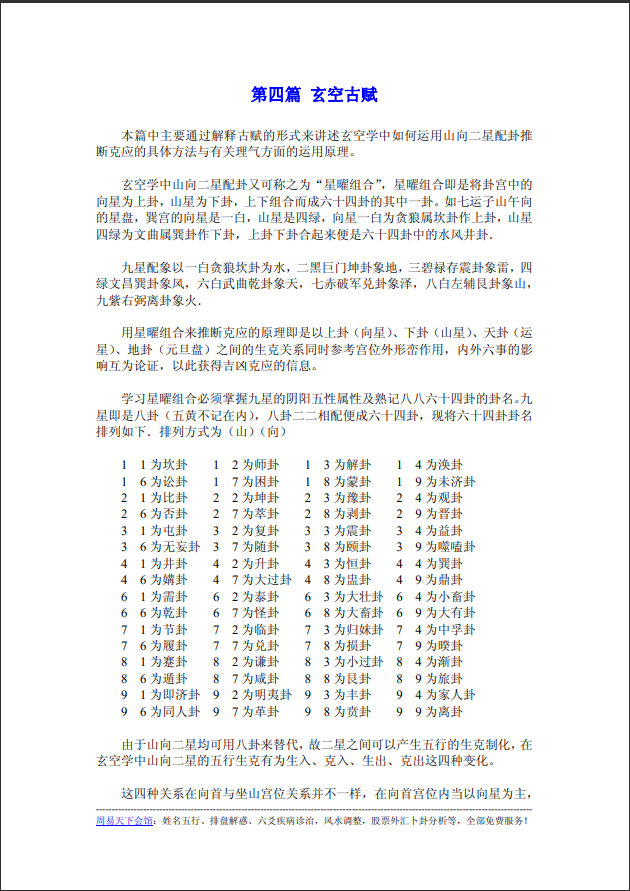 [风水学核心资料]04中州派【玄空风水】第四篇+玄空古赋PDF文档