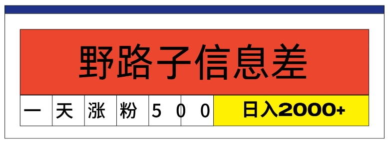 最新《1000个野路子信息差》新玩法，文字视频，单个作品暴粉5000+，小白轻松上手 ...