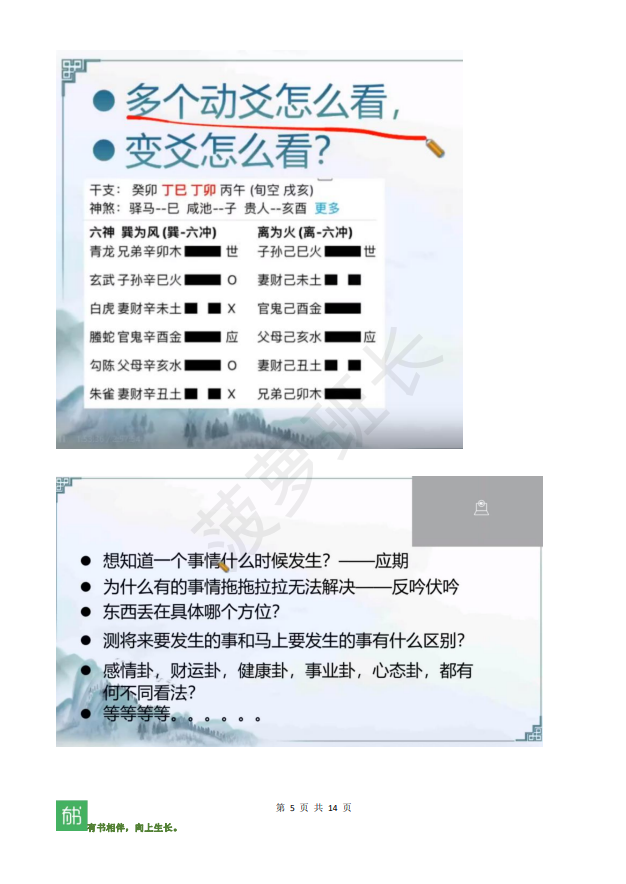 [风水学核心资料]直播课复盘（六爻）PDF文档