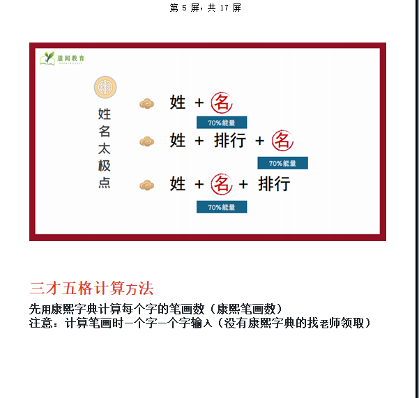 [风水学核心资料]旺运姓名课程笔记WORD文档