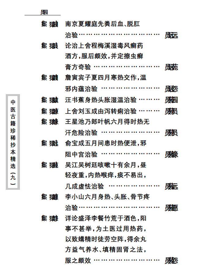 中医古籍珍稀抄本精选--竹亭医案（上册）PDF文档