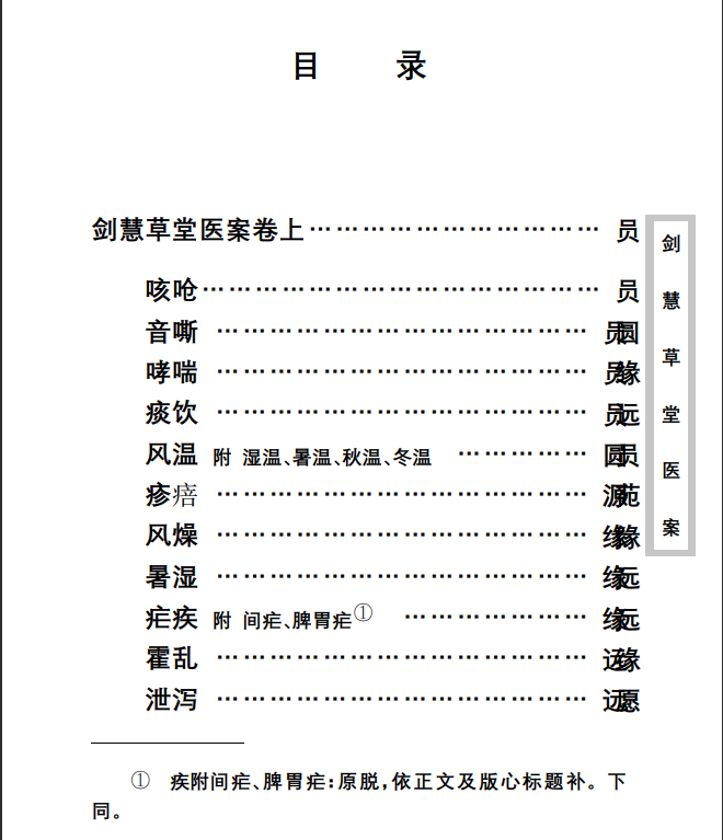 中医古籍珍稀抄本精选--剑慧草堂医案PDF文档