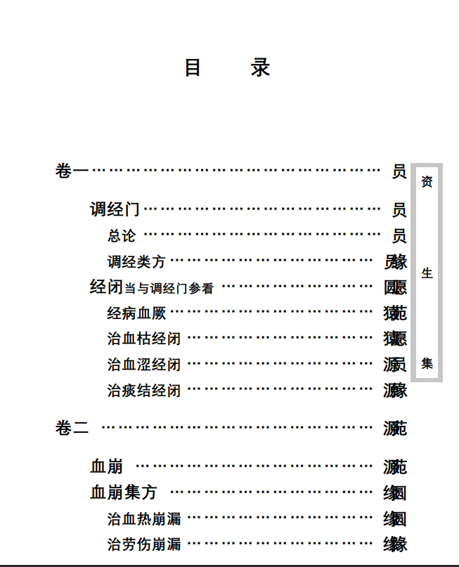 中医古籍珍稀抄本精选--资生集PDF文档