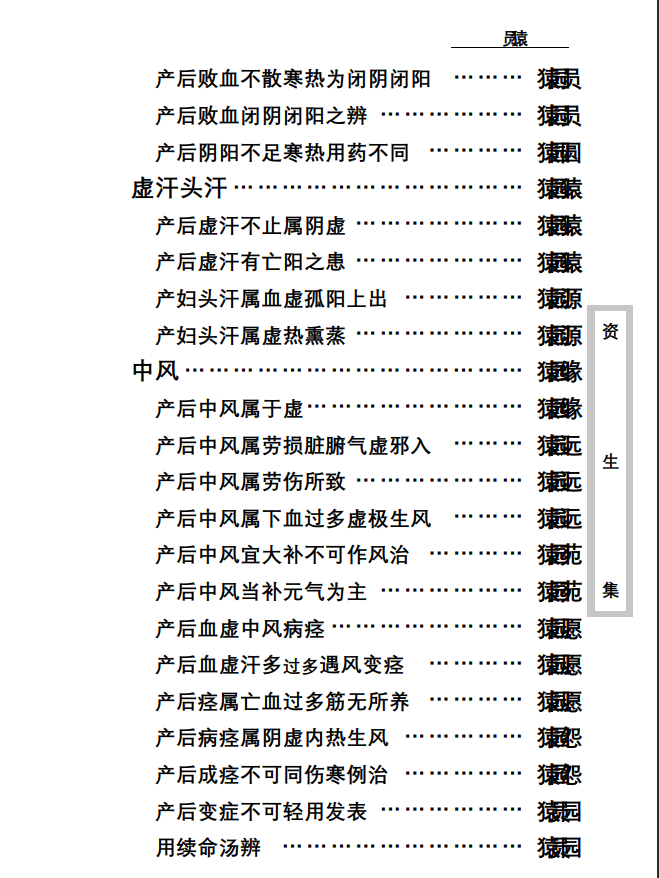 中医古籍珍稀抄本精选--资生集PDF文档