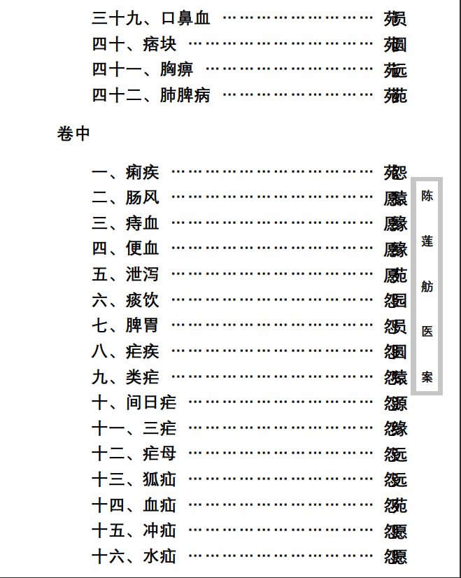 中医古籍珍稀抄本精选--陈莲舫先生医案PDF文档