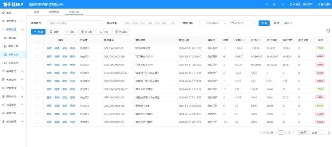 基于SpringBoot框架和SaaS模式 专注进销存+财务+生产功能  服务于中小企业提供的ERP软件 ...