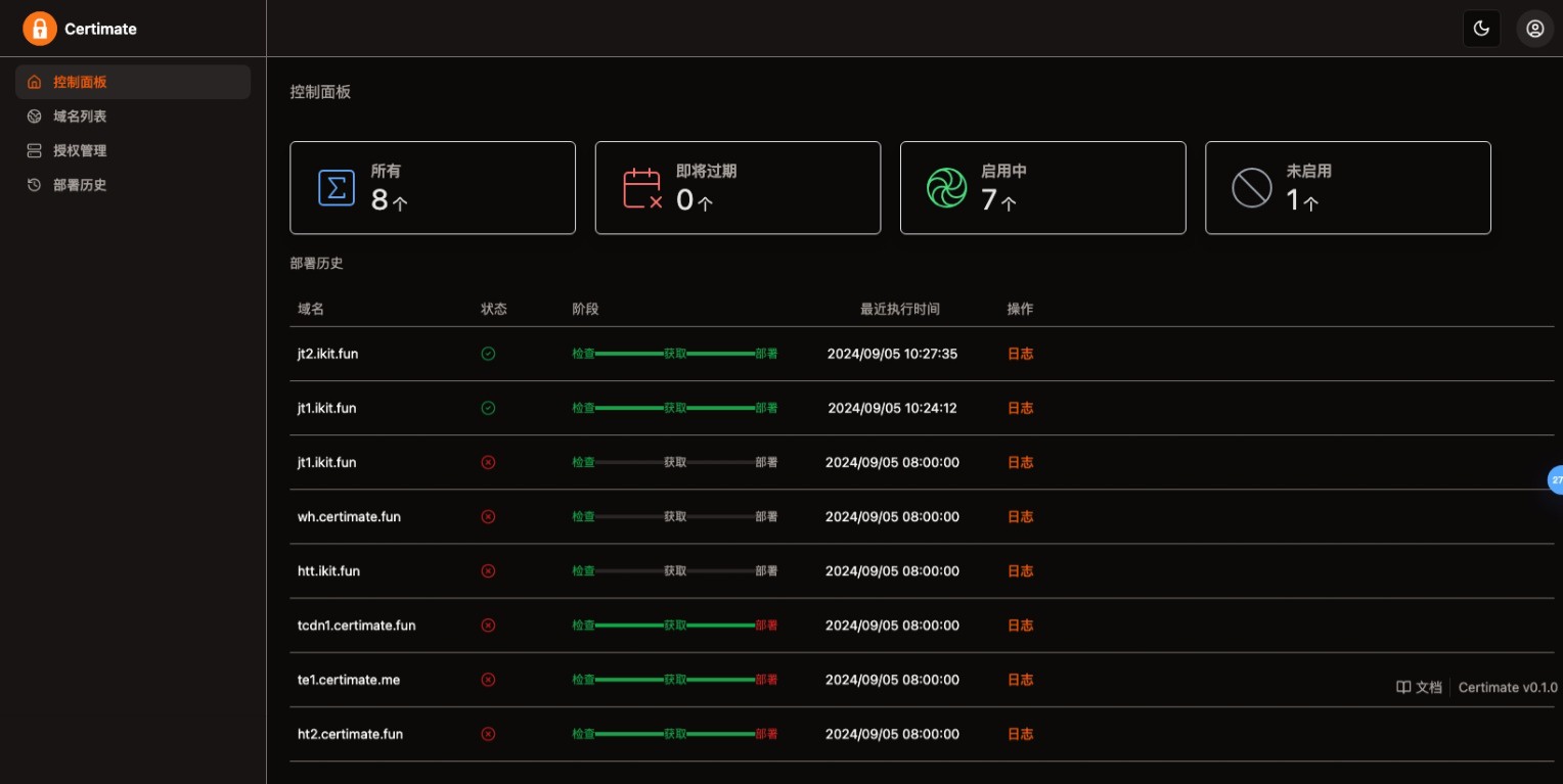 SSL证书管理系统工具网站源码，自动申请、部署SSL证书，并在证书即将过期时自动续期 ... ...