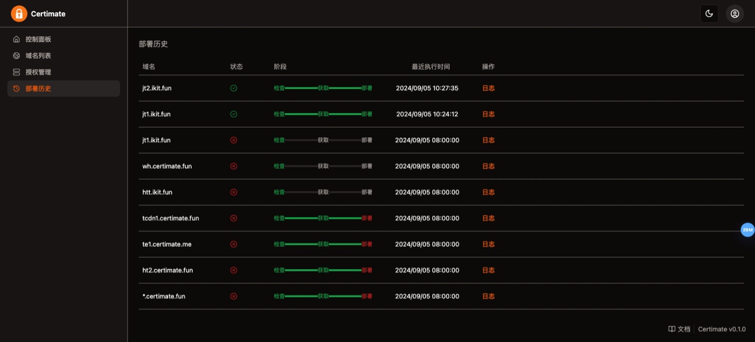 SSL证书管理系统工具网站源码，自动申请、部署SSL证书，并在证书即将过期时自动续期 ... ...