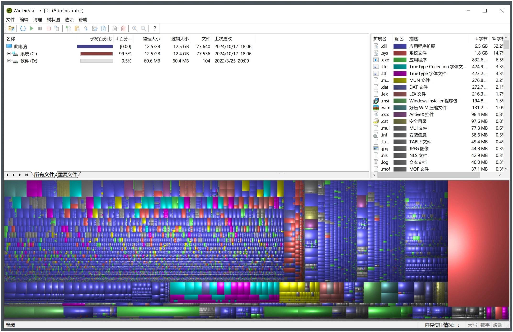 WinDirStat磁盘使用统计和清理工具v2.2.0绿色版