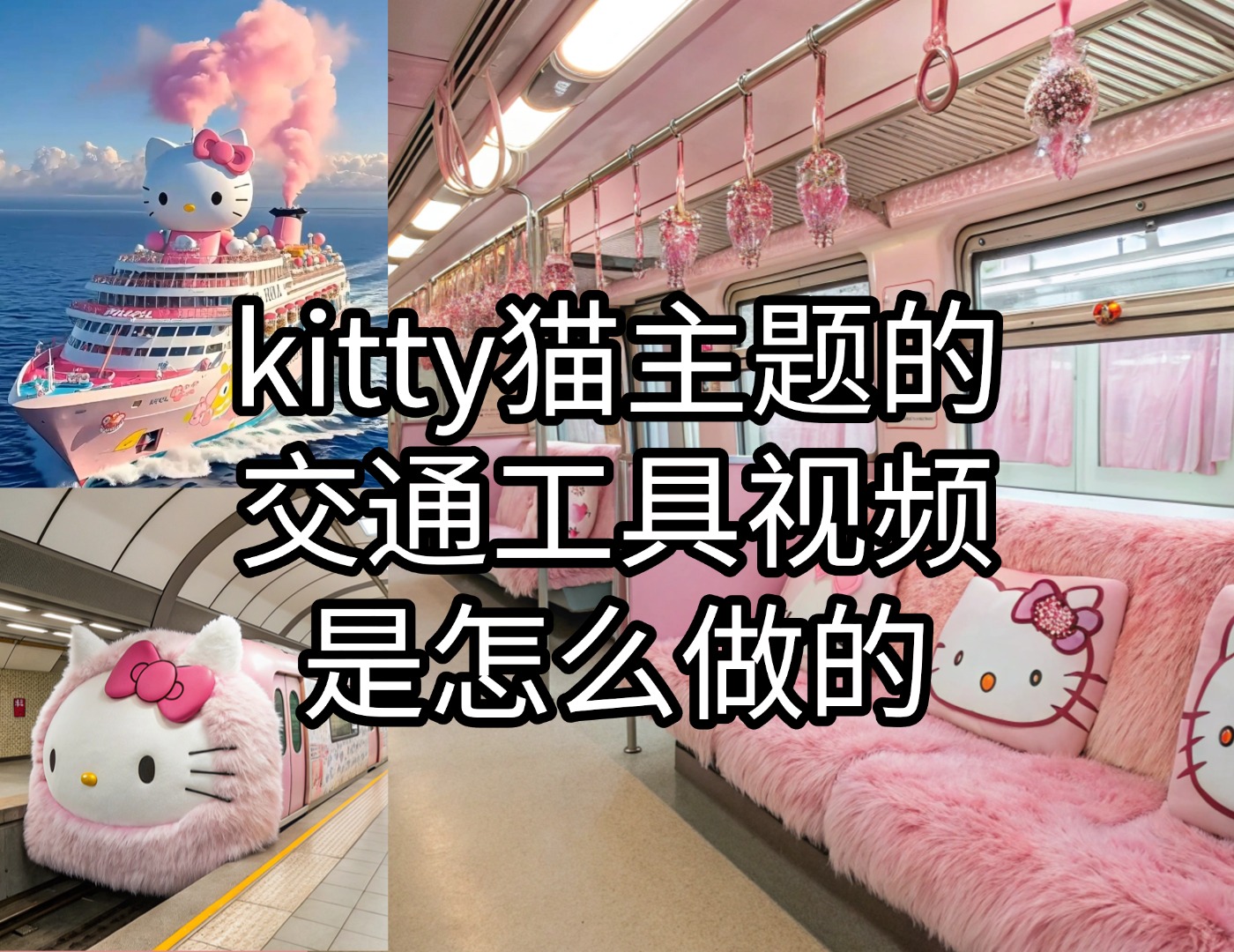 这种kitty猫主题的交通工具视频怎么做的