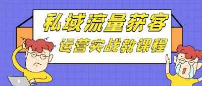 私域流量获客运营实战教课程