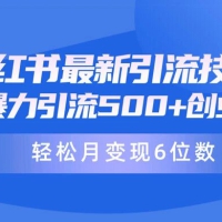 日引 500+ 月变现六位数， 24 年最新小红书暴力引流兼职粉教程