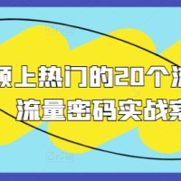 短视频上热门的20个流量密码实战案例