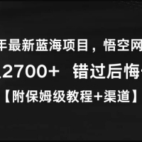 2024 年最新蓝海项目，悟空网盘拉新，日入 2700+ 错过后悔一年【附保姆级教程+渠道】