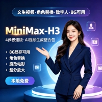 MiniMax-H3视频生成软件 角色替换魔改电影 多图参考 4步极速