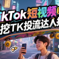 TikTok短视频带货线上课深挖TK投流达人打法