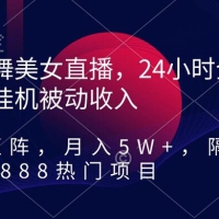 热舞美女直播，24 小时全天挂机被动收入，可矩阵，月入 5W+，隔壁卖 2888 热门项目