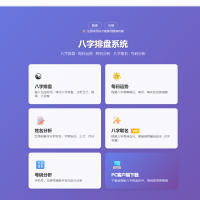 八字排盘系统-基于传统命理学的综合分析桌面软件-八字排盘 · 每日运势 · 姓名分析 · 八字取名 · 号码分析