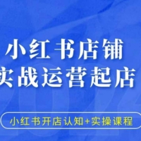 小红书店铺实战运营起店开店认知+实操课程