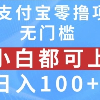 全新支付宝零撸项目，无门槛，新手小白都可上手，日入100+