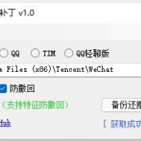 PC版微信/QQ/TIM防撤回自动打补丁软件RevokeMsgPatcher V1.81