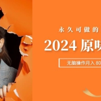 2024 原味计划，每天 30 分钟，无脑操作月入 8000+，永久可做的项目