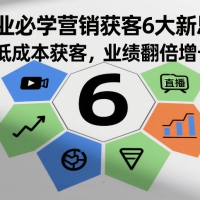 企业必学营销获客6大新思维低成本获客业绩翻倍
