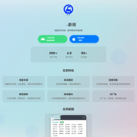 APP软件介绍下载单页源码 双端自适应