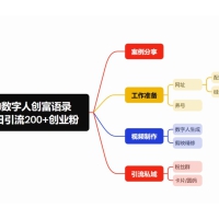 最新数字人引流，五分钟一条视频，可矩阵操作，日引500+创业粉！