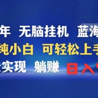 2024 年无脑挂机蓝海项目，纯小白可轻松上手，轻松实现躺赚日入 900+