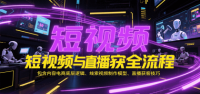 短视频与直播获客全流程，包含内容电商底层逻辑、线索视频制作模型、直播获客技巧